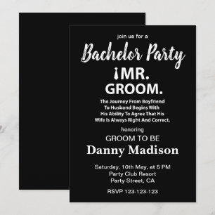 Invitation Groom Bachelor Party