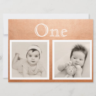 Invitation Groom de mariée âge personnalisé Rose d'or Numéro 