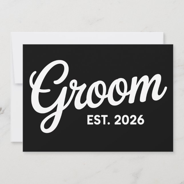 Invitation Groom Est 2026 Matching Getting Ready Wedding (Devant)