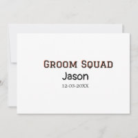 Groom Squad groomsman bachelorparty ajouter le nom