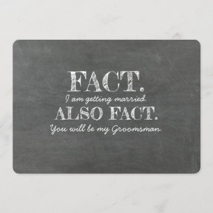 Invitation GROOMSMAN BEST MAN Funky Proposition