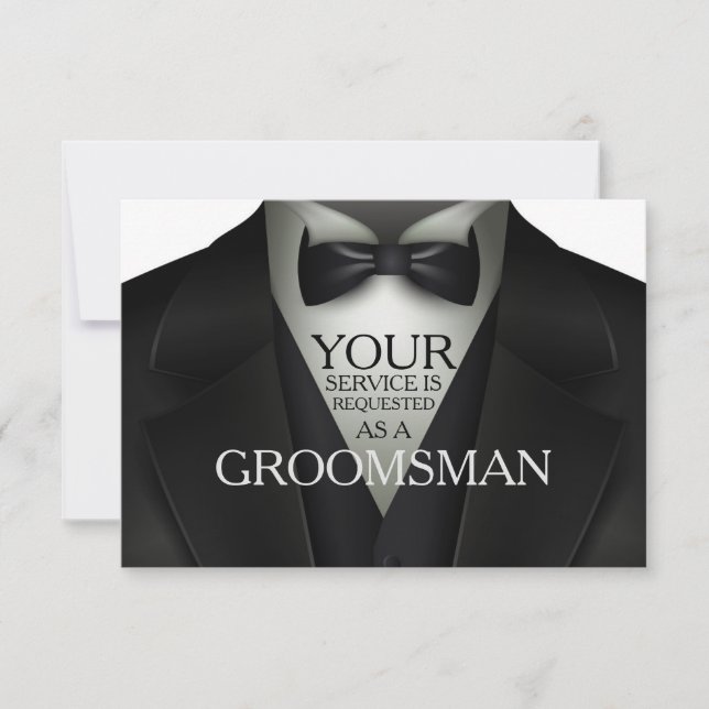 Invitation Groomsman Groomsmen demande de mariage (Devant)