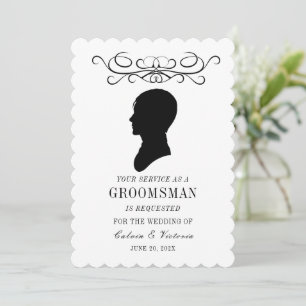 Invitation Groomsman victorien