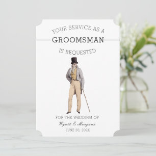 Invitation Groomsman vintage