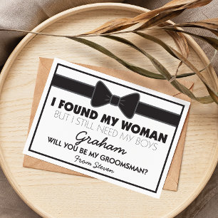 Invitation Groomsmen Mariage Bow Cravate