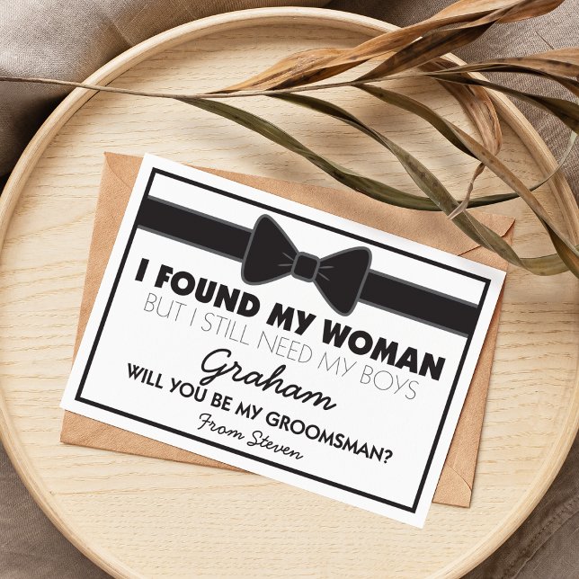 Invitation Groomsmen Mariage Bow Cravate (Créateur téléchargé)