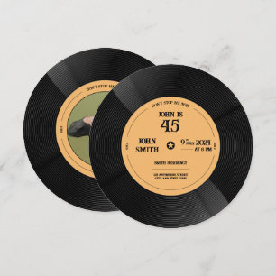 Invitation Groove in Celebration : Vinyl Record Anniversaire