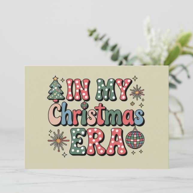 Invitation Groovy dans mon époque de Noël Drôle Professeur (Debout devant)