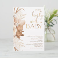 Gros Boho Floral Bearly Wait for Baby Baby shower