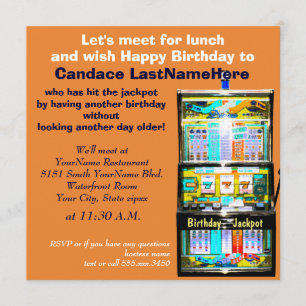 Invitation Gros lot de machine à sous de déjeuner