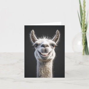 Invitation Gros plan de la lama souriante