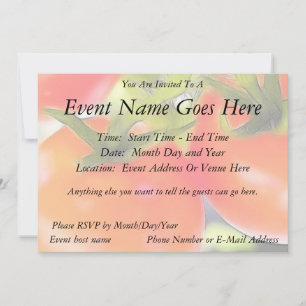 Invitation Gros plan sur les tomates