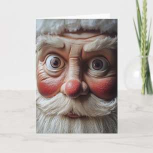 Invitation Gros plan sur l'expression surprise du Père Noël