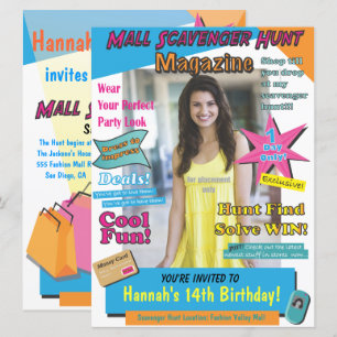 Invitation Grosse chasse au trésor de centre commercial couve