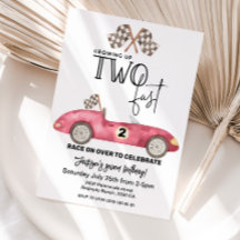 Grosse Up DEUX rapide Red Race voiture 2e annivers