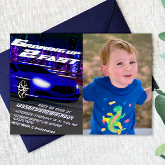 Invitation Grossissant Deux Rapides - Course