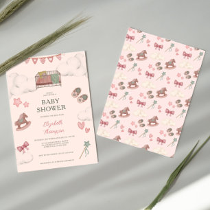 Invitation Grossiste Whimsical Boho Bassinet Dreams Horse