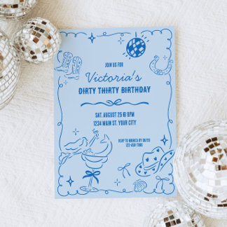 Invitation Grotte côtière Anniversaire de Whimsical