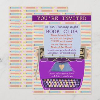 Invitation Groupe de lecture 1 du club de lecture personnalis