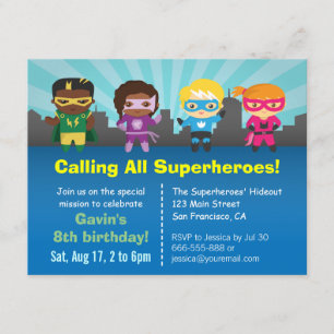 Invitation Groupe d'invitations de partie d'anniversaire de