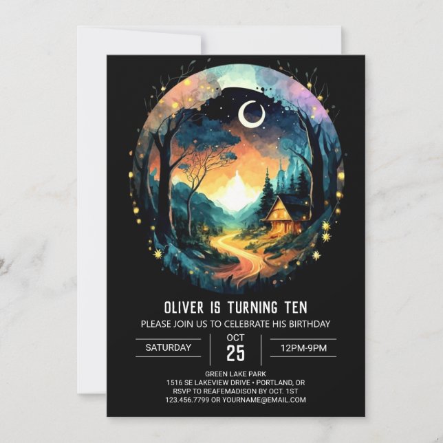 Invitation Grove Elegant Cottagecore Anniversaire (Devant)