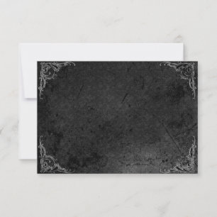 Invitation Grunge Rose Damask Gothique Note Card