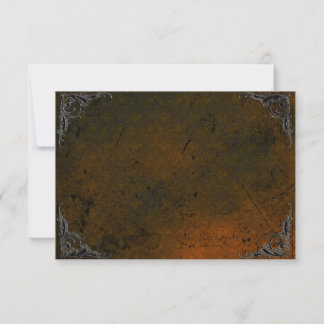 Invitation Grunge Rose Damask Gothique Note Card