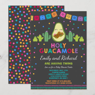Invitation Guacamole saint de fiesta d'invitation jumelle de