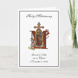 Invitation Guadalupe, Mariage floral catholique