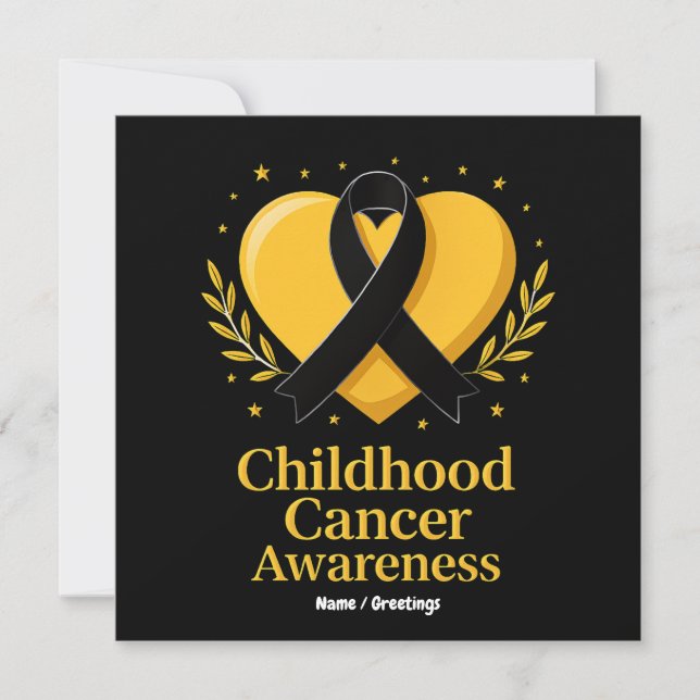 Invitation Guerrier de sensibilisation au cancer de l'enfance (Devant)