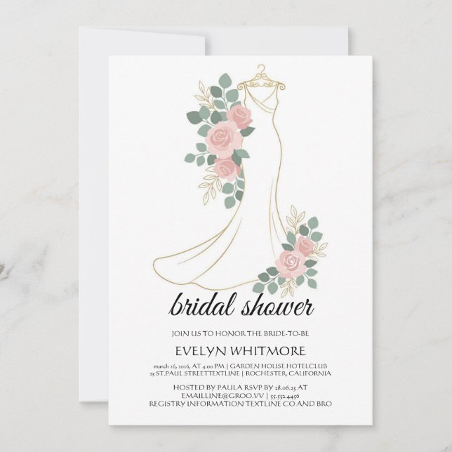 Invitation Guide de style de robe de mariage bohème | Mariage (Devant)