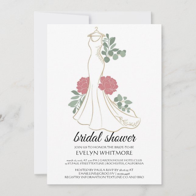 Invitation Guide de style de robe de mariage Bohème | Mariage (Devant)