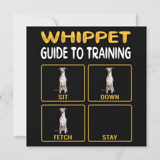 Invitation Guide du Whippet pour la formation à l'obéissance  (Devant)