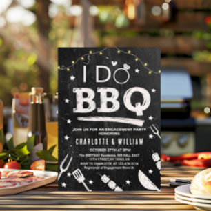 Invitation Guirlande de lumières pour barbecue pour une fête 