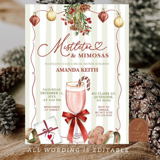 Invitation Guirlande de Noël insolite et Mimosas  (Créateur téléchargé)