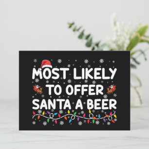 Invitation Guirlande de Noël pour offrir une bière au Père No