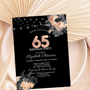 Invitation Guirlande de Roses Orange Lumineuse Anniversaire 6