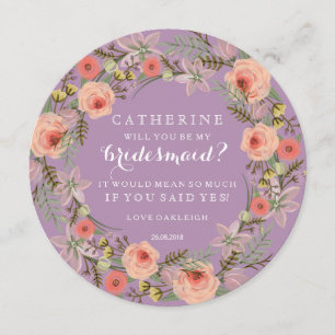 Invitation Guirlande en pastel vous serez mon lilas de la