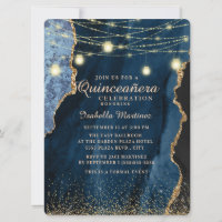 Guirlande Lumineuse Bleu Nuit Paillettes Dorées Qu