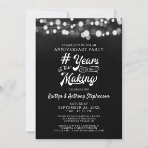 Invitation Guirlande lumineuse pour tout anniversaire DES ANN