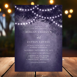 Invitation Guirlande Lumineuse Rustique Éthérée Rêveuse pour 