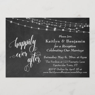 Invitation Guirlande Lumineuse Tableau Noir Heureux À Tout Ja