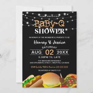 Invitation Guirlandes Lumineuses BaBy-Q   Baby Shower