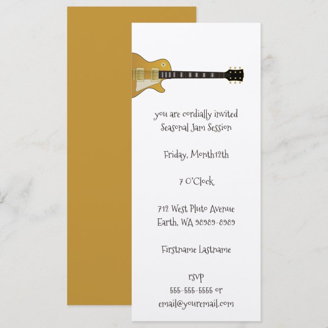 Invitation Guitare (Devant / Derrière)