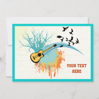 Invitation Guitare acoustique produits personnalisés