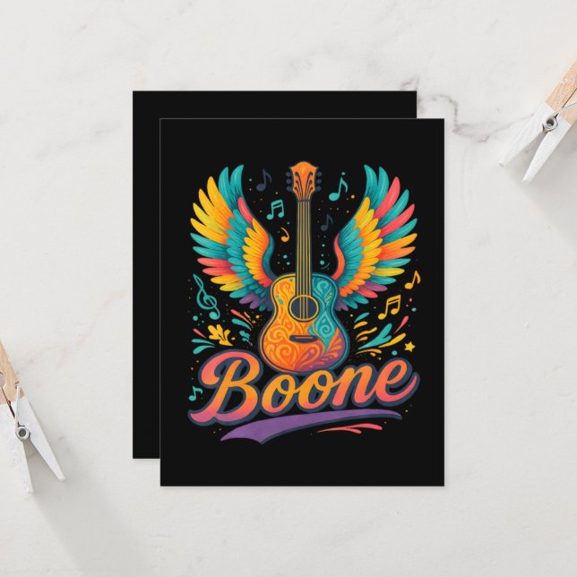 Invitation Guitare Boone (Devant/Arrière en situation)