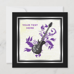 Invitation Guitare électrique sur des produits personnalisés