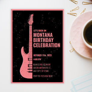 Invitation Guitare vintage 