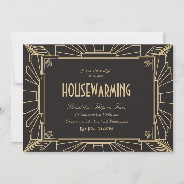 Invitation Guitnodiging van de inwijdingsfeestpart 1920 (Devant)