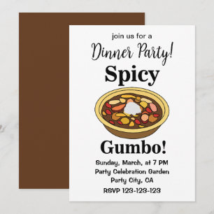 Invitation Gumbo Nourriture Gumbo Épicé